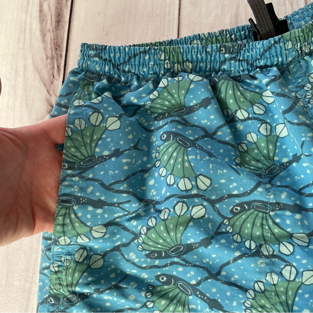 Patagonia Baggies Swim Shorts Mens S Blue 4.5” Long Hexy Fish Radar Active Lined - Picture 2 of 13